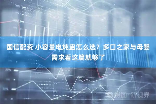 国信配资 小容量电炖盅怎么选？多口之家与母婴需求看这篇就够了